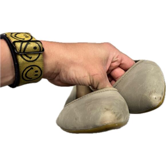 Frye Regina Ballet Leather Ash Grey Pointed Toe Flats Women's Size 10M - Picture 9 of 12